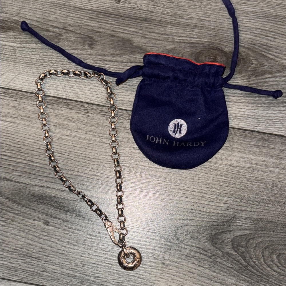 John Hardy Kali Pebble Circle Pendant Necklace